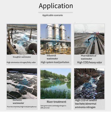 Waterbehandeling Biobacteriën Afbraak van gesuspendeerde vaste stoffen Organische stof bruin poeder
